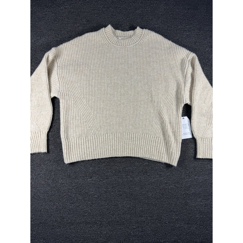 NWT‎ Time & Tru Womens Beige Sweater Mock Neck XXL (20)